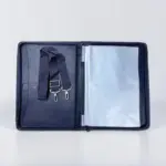 Hybrid Document Organizer - Blue - open strap sleeves