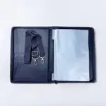 Hybrid Document Organizer - Blue - open strap sleeves alt
